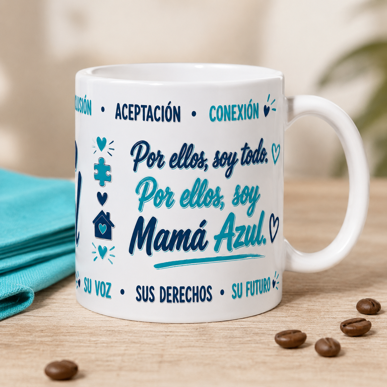 Taza Mamá Azul – Amor, Fuerza y Orgullo