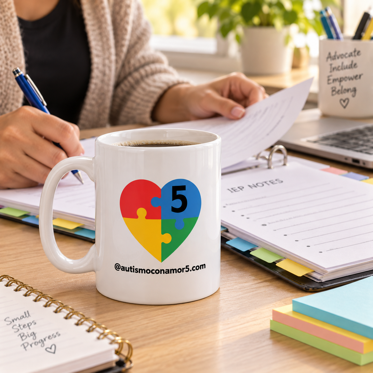 Taza de Café Autismo con Amor 5 – Otro Día, Otra Batalla