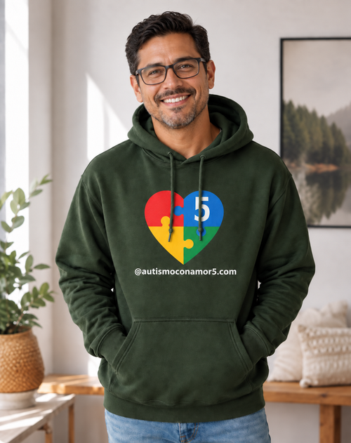 Sudadera con Capucha Unisex Autismo con Amor 5