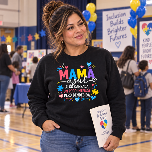 Sudadera Mamá Azul – Algo cansada, un poco intensa, pero bendecida