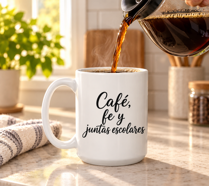 Café, fe y juntas escolares
