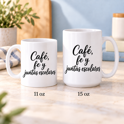 Café, fe y juntas escolares
