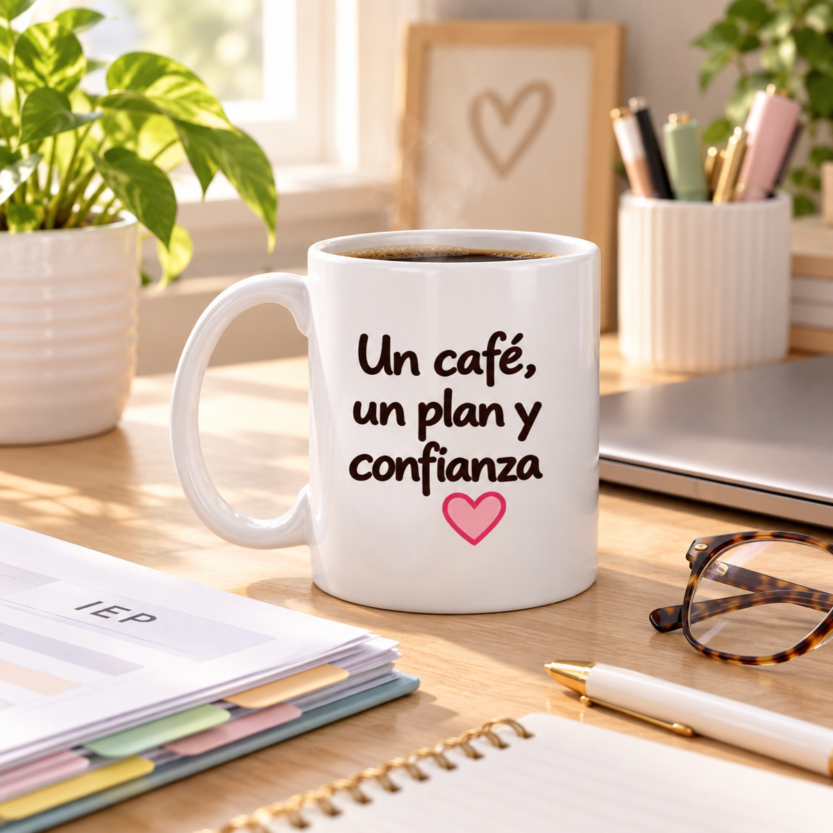Taza “Un café, un plan y confianza”