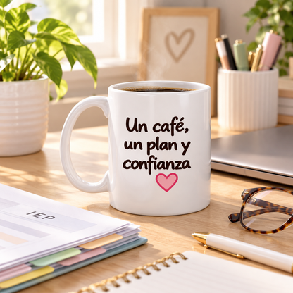Taza “Un café, un plan y confianza”