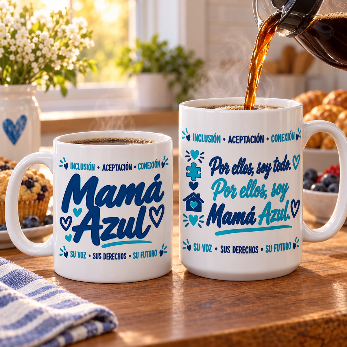 Taza Mamá Azul – Amor, Fuerza y Propósito