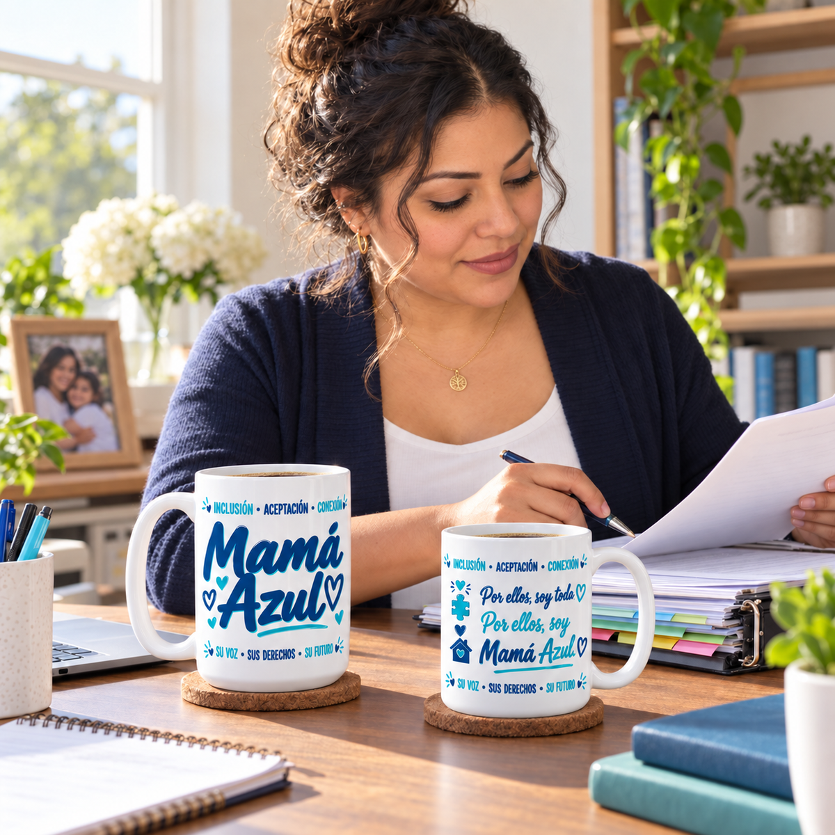 Taza Mamá Azul – Amor, Fuerza y Propósito