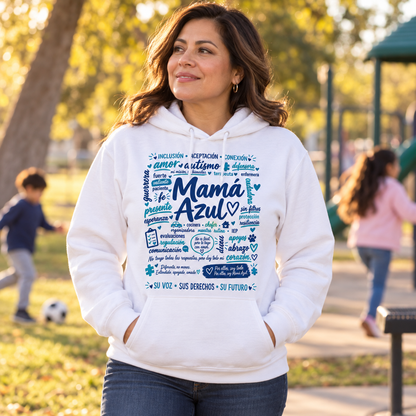 Hoodie Mamá Azul – Amor, fuerza y defensa