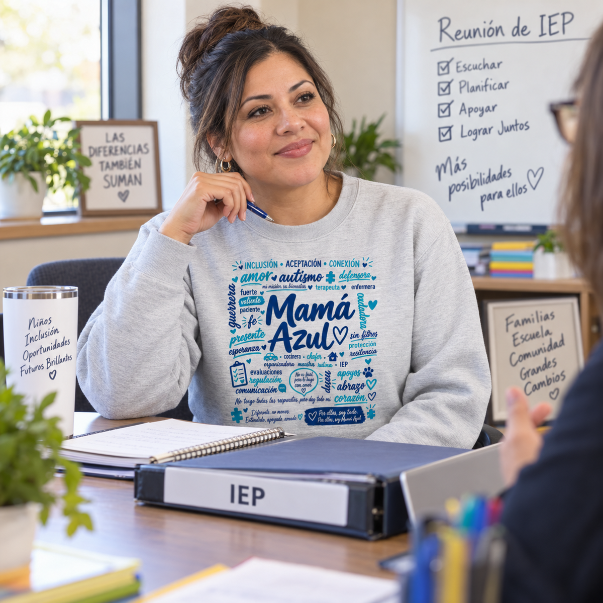 Sudadera Mamá Azul – Amor, fuerza y defensa