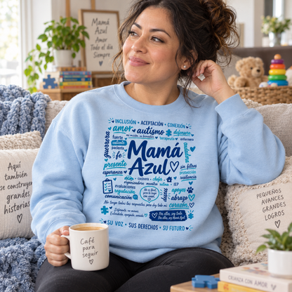Sudadera Mamá Azul – Amor, fuerza y defensa
