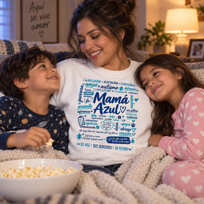 Sudadera Mamá Azul – Amor, fuerza y defensa